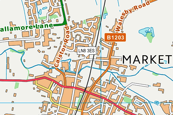 LN8 3ES map - OS VectorMap District (Ordnance Survey)