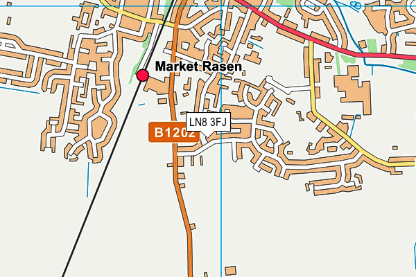 LN8 3FJ map - OS VectorMap District (Ordnance Survey)
