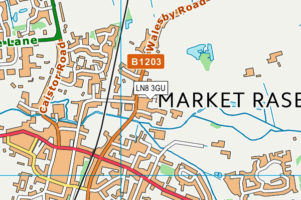 LN8 3GU map - OS VectorMap District (Ordnance Survey)
