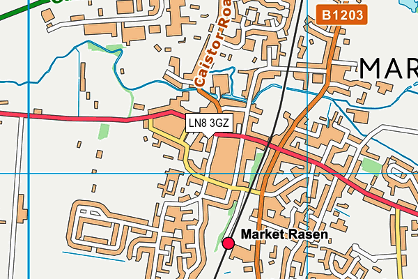 LN8 3GZ map - OS VectorMap District (Ordnance Survey)
