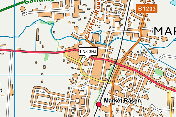 LN8 3HJ map - OS VectorMap District (Ordnance Survey)