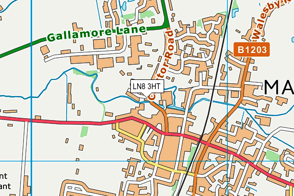 LN8 3HT map - OS VectorMap District (Ordnance Survey)