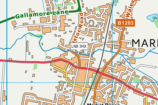 LN8 3HX map - OS VectorMap District (Ordnance Survey)