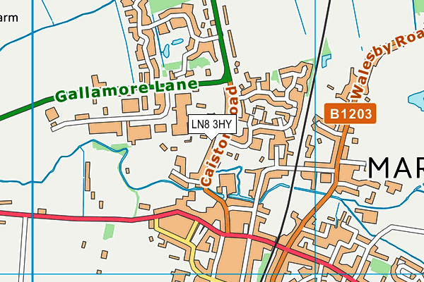 LN8 3HY map - OS VectorMap District (Ordnance Survey)
