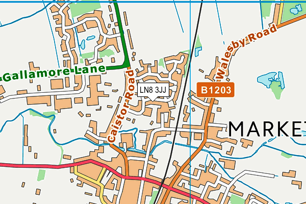 LN8 3JJ map - OS VectorMap District (Ordnance Survey)