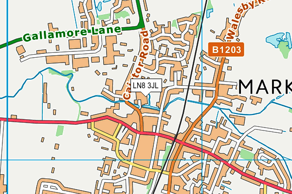 LN8 3JL map - OS VectorMap District (Ordnance Survey)