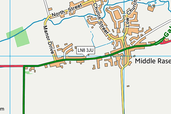 LN8 3JU map - OS VectorMap District (Ordnance Survey)