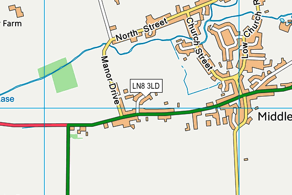 LN8 3LD map - OS VectorMap District (Ordnance Survey)