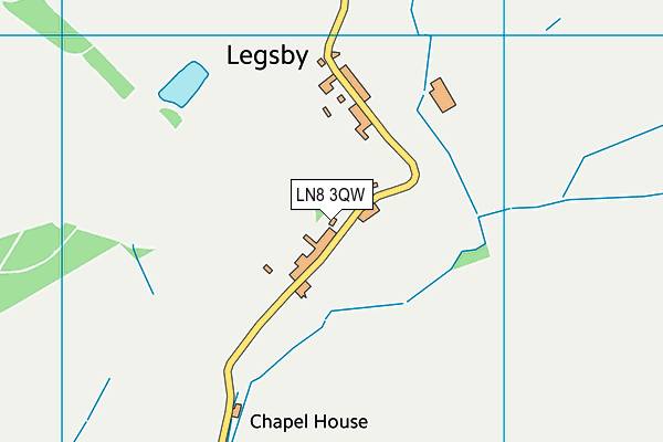 Legsby Primary School map (LN8 3QW) - OS VectorMap District (Ordnance Survey)