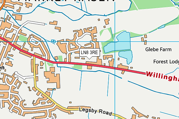 Market Rasen & Louth Rufc map (LN8 3RE) - OS VectorMap District (Ordnance Survey)