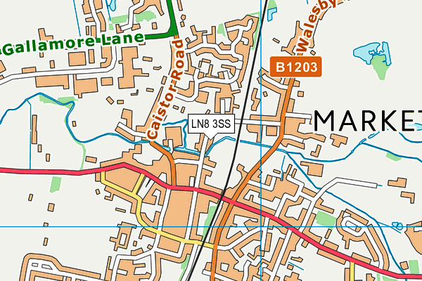 LN8 3SS map - OS VectorMap District (Ordnance Survey)