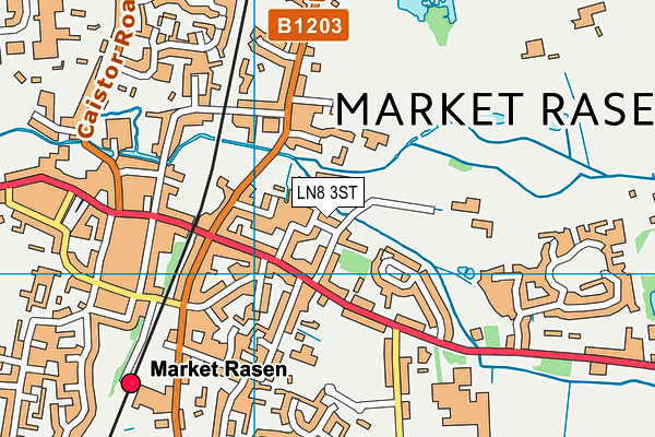 LN8 3ST map - OS VectorMap District (Ordnance Survey)