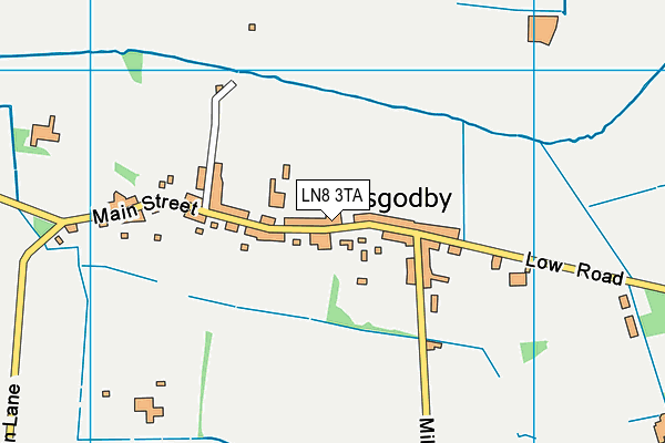 Osgodby Primary School map (LN8 3TA) - OS VectorMap District (Ordnance Survey)