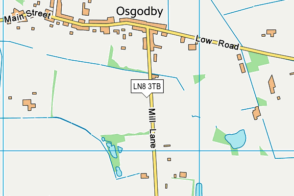 LN8 3TB map - OS VectorMap District (Ordnance Survey)