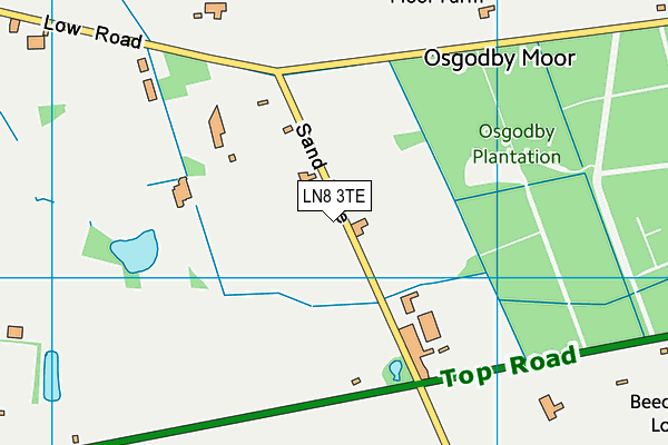 LN8 3TE map - OS VectorMap District (Ordnance Survey)