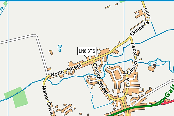 LN8 3TS map - OS VectorMap District (Ordnance Survey)