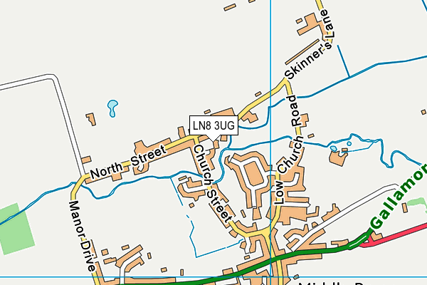 LN8 3UG map - OS VectorMap District (Ordnance Survey)