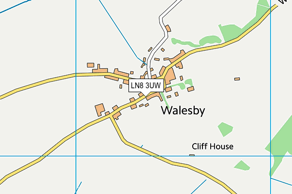 LN8 3UW map - OS VectorMap District (Ordnance Survey)