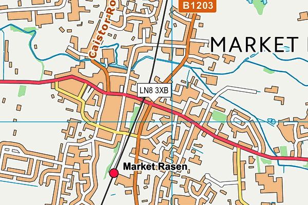 LN8 3XB map - OS VectorMap District (Ordnance Survey)