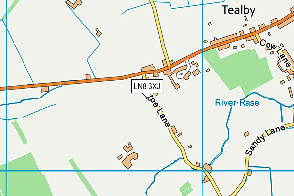 LN8 3XJ map - OS VectorMap District (Ordnance Survey)