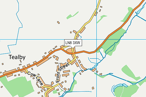 LN8 3XW map - OS VectorMap District (Ordnance Survey)