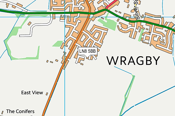 LN8 5BB map - OS VectorMap District (Ordnance Survey)