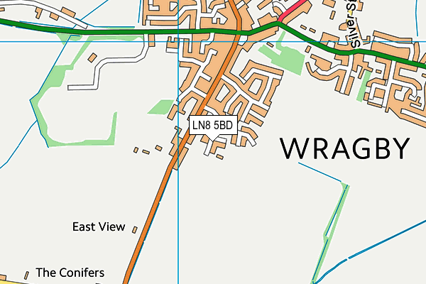 LN8 5BD map - OS VectorMap District (Ordnance Survey)