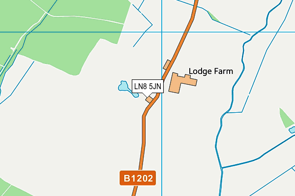LN8 5JN map - OS VectorMap District (Ordnance Survey)