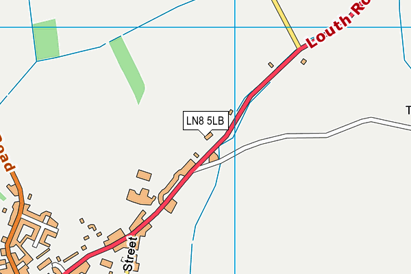 LN8 5LB map - OS VectorMap District (Ordnance Survey)