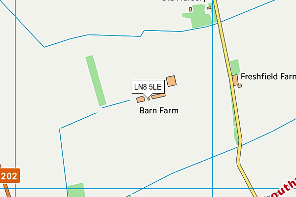 LN8 5LE map - OS VectorMap District (Ordnance Survey)