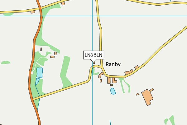 LN8 5LN map - OS VectorMap District (Ordnance Survey)