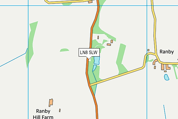 LN8 5LW map - OS VectorMap District (Ordnance Survey)