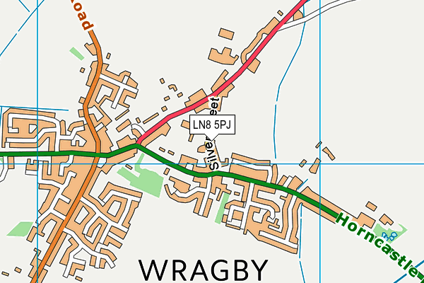 Wragby Primary School map (LN8 5PJ) - OS VectorMap District (Ordnance Survey)