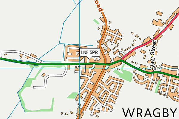 LN8 5PR map - OS VectorMap District (Ordnance Survey)
