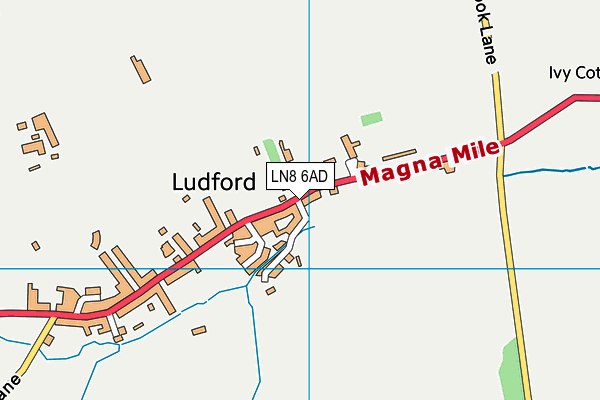 LN8 6AD map - OS VectorMap District (Ordnance Survey)