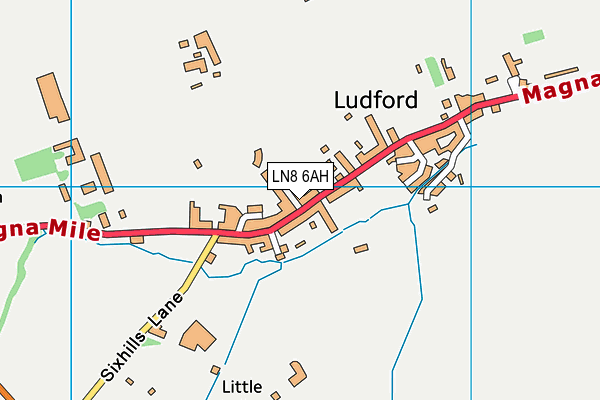LN8 6AH map - OS VectorMap District (Ordnance Survey)