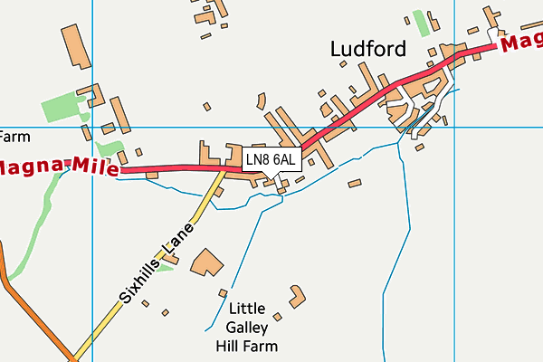 LN8 6AL map - OS VectorMap District (Ordnance Survey)