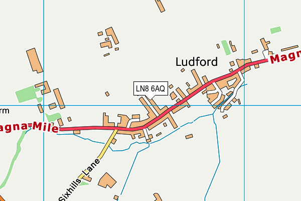 LN8 6AQ map - OS VectorMap District (Ordnance Survey)