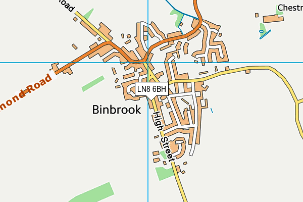 LN8 6BH map - OS VectorMap District (Ordnance Survey)