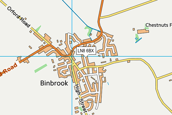 LN8 6BX map - OS VectorMap District (Ordnance Survey)