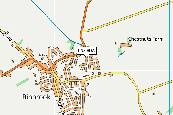 LN8 6DA map - OS VectorMap District (Ordnance Survey)