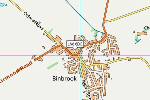 LN8 6DG map - OS VectorMap District (Ordnance Survey)