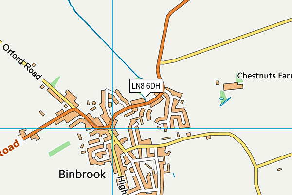 LN8 6DH map - OS VectorMap District (Ordnance Survey)