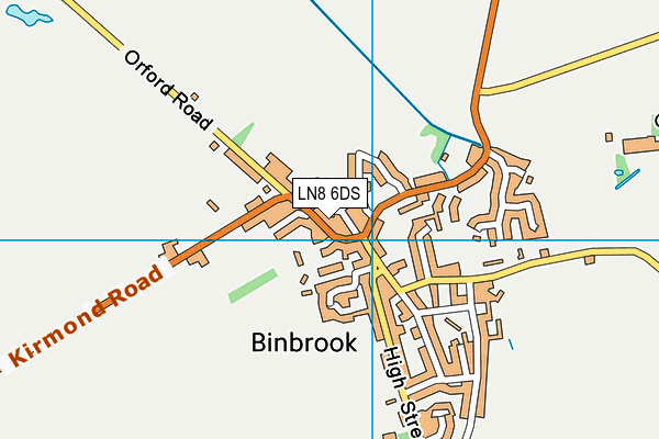 LN8 6DS map - OS VectorMap District (Ordnance Survey)