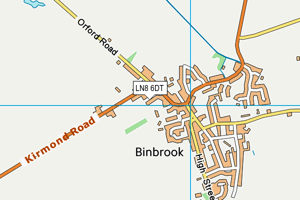 LN8 6DT map - OS VectorMap District (Ordnance Survey)