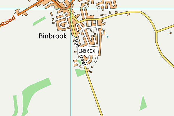 LN8 6DX map - OS VectorMap District (Ordnance Survey)