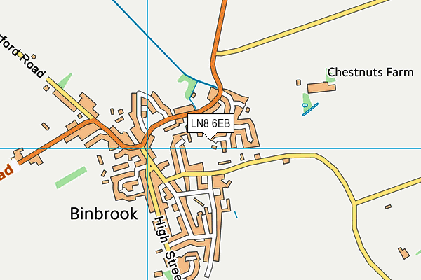 LN8 6EB map - OS VectorMap District (Ordnance Survey)