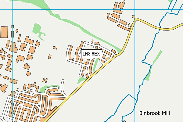 LN8 6EX map - OS VectorMap District (Ordnance Survey)