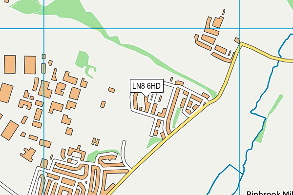 LN8 6HD map - OS VectorMap District (Ordnance Survey)