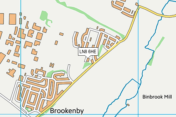 LN8 6HE map - OS VectorMap District (Ordnance Survey)